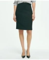 Brooks Brothers The Essential Stretch Wool Pencil Skirt | Black | Size 8