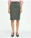 Brooks Brothers The Essential Stretch Wool Pencil Skirt | Dark Grey | Size 8