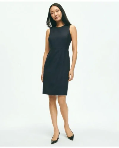 Brooks Brothers The Essential Stretch Wool Sheath Dress In Navy