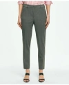 Brooks Brothers The Essential Stretch Wool Slim Crop Pants In Dark Grey