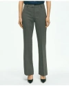 Brooks Brothers The Essential Stretch Wool Trousers In Dark Grey