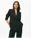 Brooks Brothers The Essentials Double-breasted Peak Lapel Jacket In Wool Blend In Black
