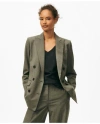 Brooks Brothers The Essentials Double-breasted Peak Lapel Jacket In Wool Blend In Dark Grey