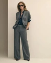 Brooks Brothers The Essentials Wide-leg Trousers In Wool Blend In Black