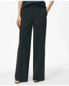 Brooks Brothers The Essentials Wide-leg Trousers In Wool Blend In Navy