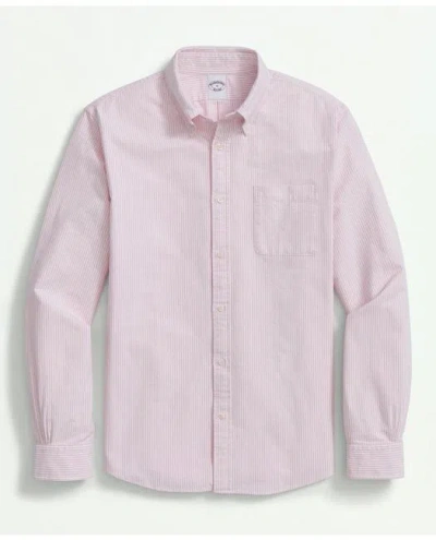 Brooks Brothers Friday Oxford Shirt, Candy Striped In Pink