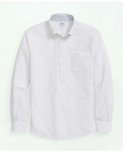 Brooks Brothers Friday Oxford Shirt, Pop-over In White
