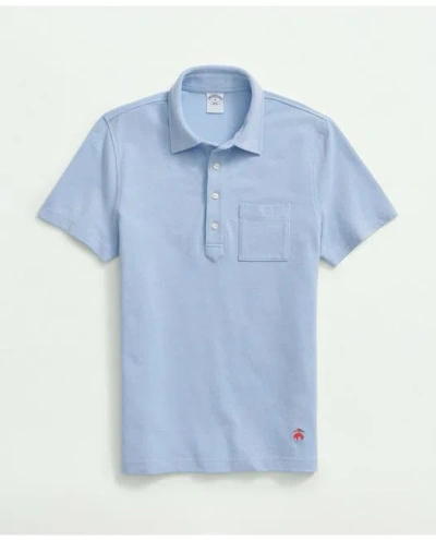 Brooks Brothers The Vintage Oxford-collar Polo Shirt In Cotton Blend | Blue | Size Xs