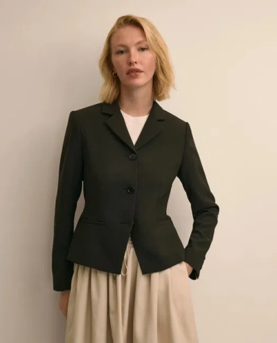 Brooks Brothers Three-button Stretch Crepe Blazer In Green