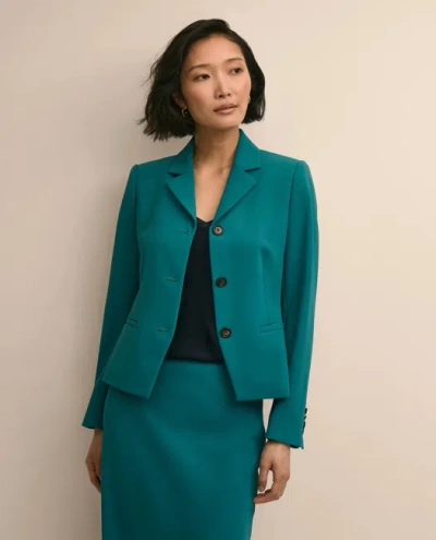 Brooks Brothers Three-button Stretch Crepe Blazer In Green