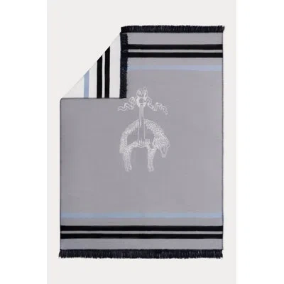 Brooks Brothers Throw Blanket In Silver