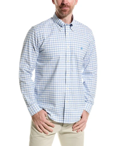 Brooks Brothers Ticking Regular Fit Woven Shirt In Blue