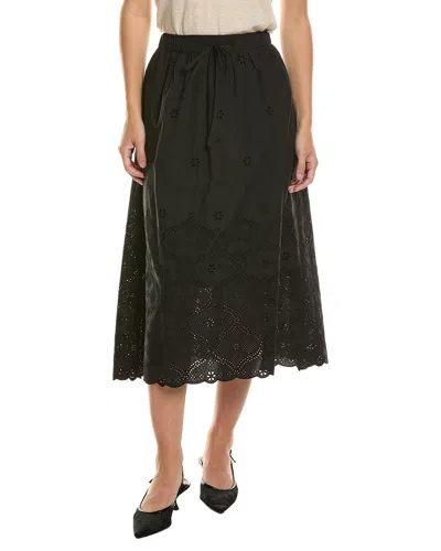 Brooks Brothers Tie Waist Eyelet Skirt In Multi