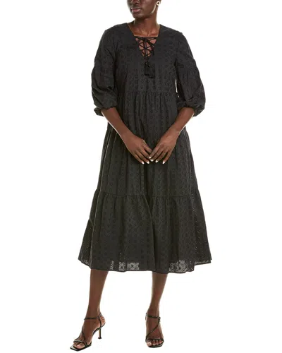Brooks Brothers Tiered Midi Dress In Animal Print