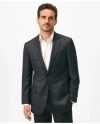 Brooks Brothers Traditional Fit Checked Sport Coat In Hopsack Wool In Navy