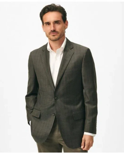 Brooks Brothers Traditional Fit Checked Sport Coat In Wool In Grey