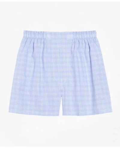 Brooks Brothers Traditional Fit Glen Plaid Boxers | Blue | Size Xs