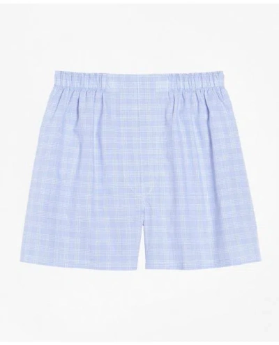 Brooks Brothers Traditional Fit Glen Plaid Boxers In Blue