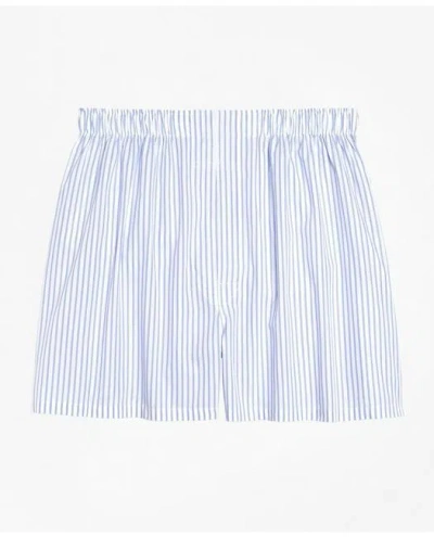 Brooks Brothers Traditional Fit Ground Stripe Boxers | White | Size 2xl