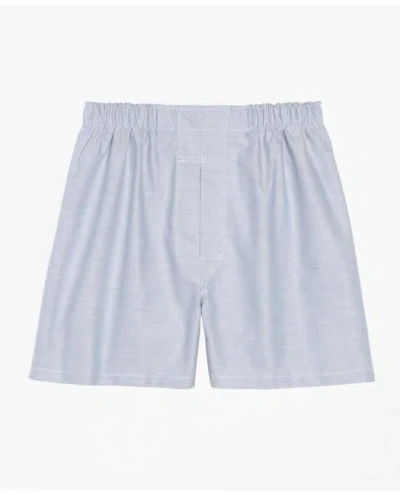 Brooks Brothers Traditional Fit Oxford Boxers In Blue