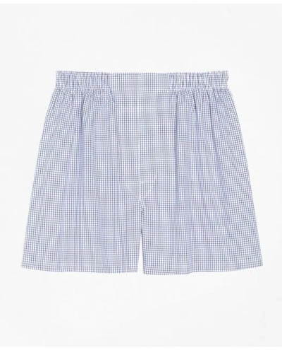 Brooks Brothers Traditional Fit Small Check Boxers | Navy | Size Xs