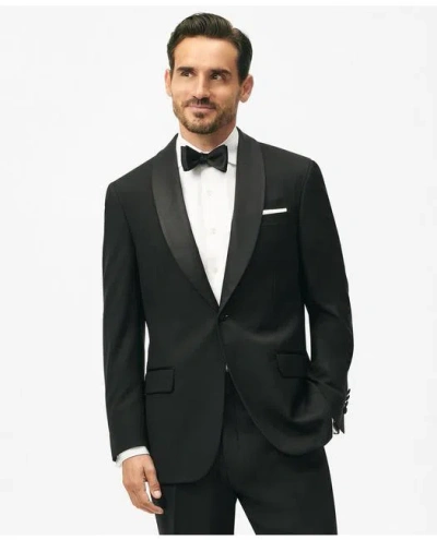 Brooks Brothers Traditional Fit Wool 1818 Shawl Collar Tuxedo In Black