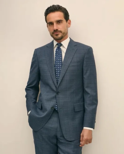 Brooks Brothers Traditional Fit Wool Check 1818 Suit In Blue