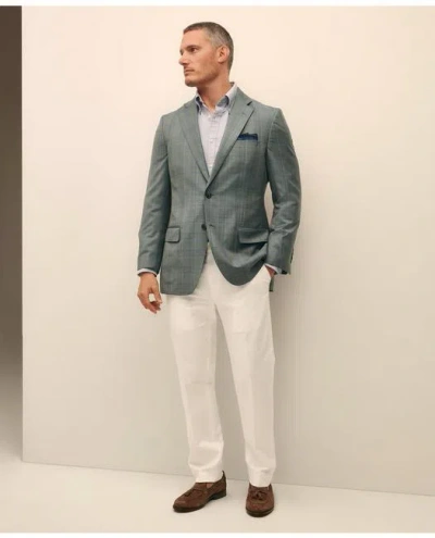 Brooks Brothers Traditional Fit Wool Check Sport Coat In Green