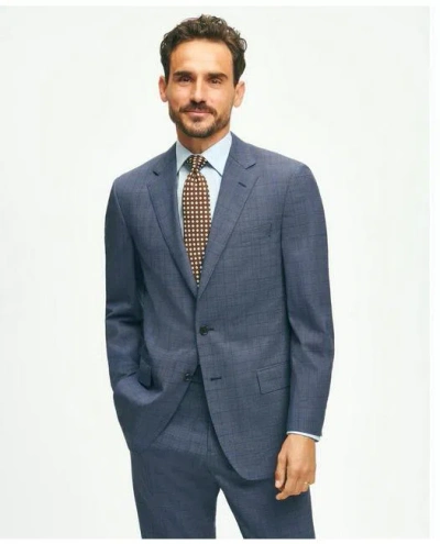 Brooks Brothers Traditional Fit Wool Checked 1818 Suit In Navy