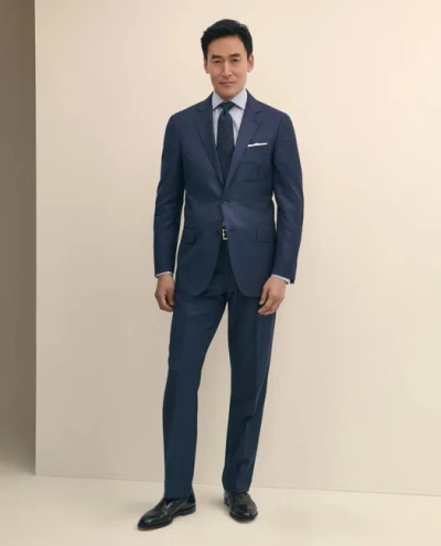 Brooks Brothers Traditional Fit Wool Pinstripe 1818 Suit In Blue
