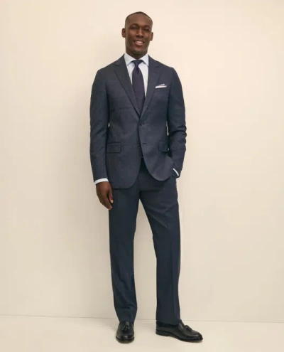 Brooks Brothers Traditional Fit Wool Windowpane 1818 Suit In Blue