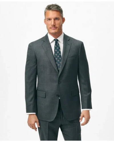 Brooks Brothers Traditional Fit Wool Windowpane 1818 Suit In Blue