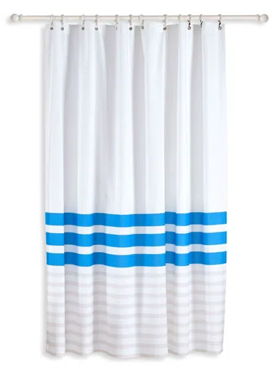 Brooks Brothers Turkish Cotton Shower Curtain In Blue