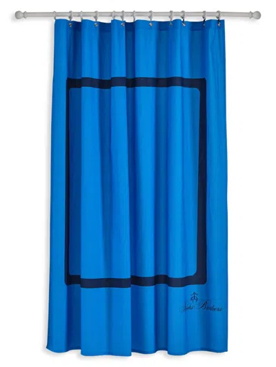 Brooks Brothers Turkish Cotton Shower Curtain In Royal Blue