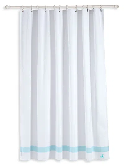 Brooks Brothers Turkish Cotton Shower Curtain In Sea Glass