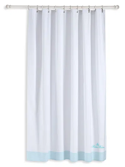 Brooks Brothers Turkish Cotton Shower Curtain In Sea Glass