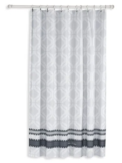Brooks Brothers Turkish Cotton Shower Curtain In Silver
