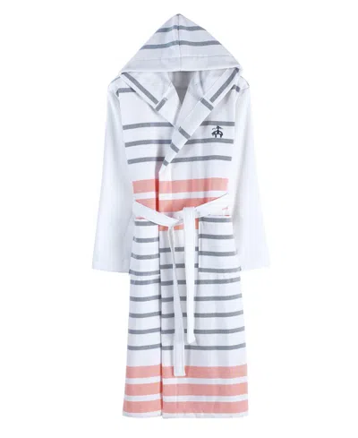 Brooks Brothers Turkish Peshtemal 38" Turkish Cotton Bathrobe In Orange
