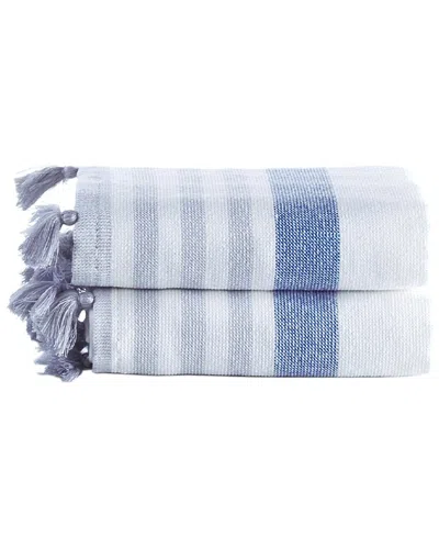 Brooks Brothers Turkish Pesthemal 2pc Wash Towels In Blue