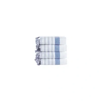 Brooks Brothers Turkish Pesthemal 4 Pcs Wash Towels In Blue