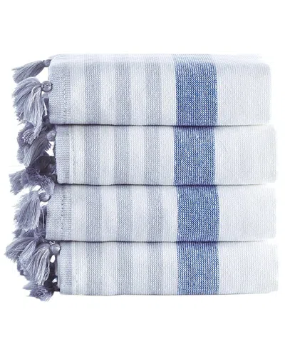 Brooks Brothers Turkish Pesthemal 4pc Wash Towels In Blue