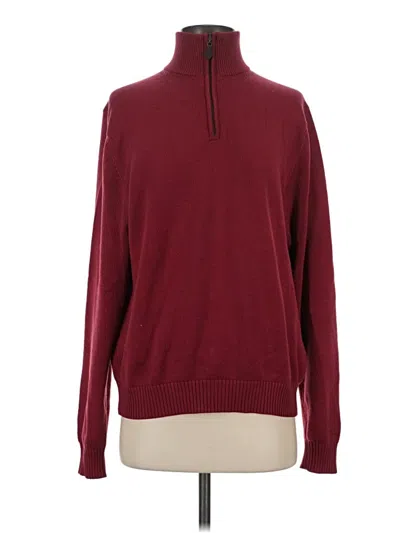 Pre-owned Brooks Brothers Turtleneck Sweater In Burgundy