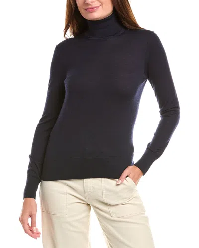 Brooks Brothers Turtleneck Wool Sweater In Blue