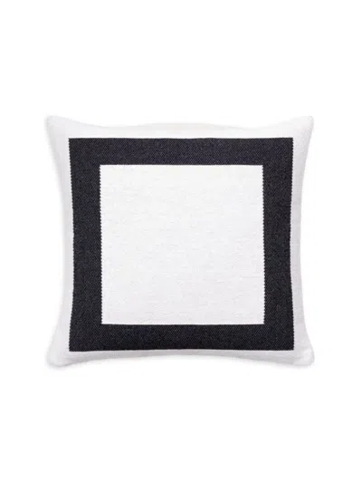 Brooks Brothers Tuxedo Decorative Square Pillow In White