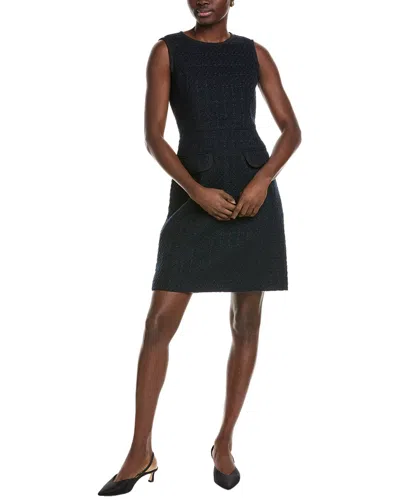 Brooks Brothers Tweed Sheath Dress In Blue