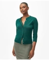 Brooks Brothers Twinset Cardigan In Merino Wool Sweater In Medium Green