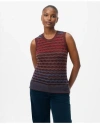 Brooks Brothers Twinset Shell In Colorful Metallic Cotton Blend Sweater In Brown