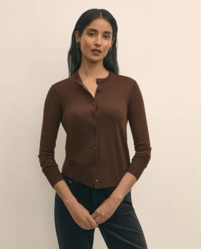 Brooks Brothers Ultimate Merino Twinset Cardigan Sweater In Brown