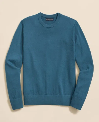 Brooks Brothers Ultimate Merino Wool Crewneck Sweater In Blue
