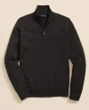 Brooks Brothers Ultimate Merino Wool Full Zip Sweater In Brown
